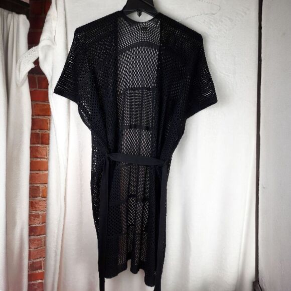 Ann Taylor Loft Crochet Swimsuit Cover-up Kimono Open Cardigan - Picture 3 of 9